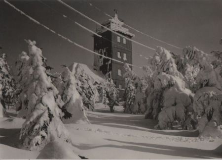 Oberwiesenthal - Wetterwarte auf Fichtelberg - 1965 Oberwiesenthal - Wetterwarte auf Fichtelberg - 1965