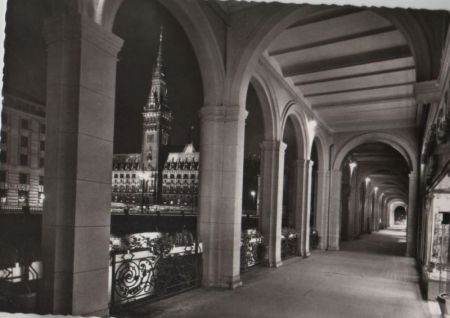 Hamburg - ALsterarkaden und Rathaus - 1963 Hamburg - ALsterarkaden und Rathaus - 1963