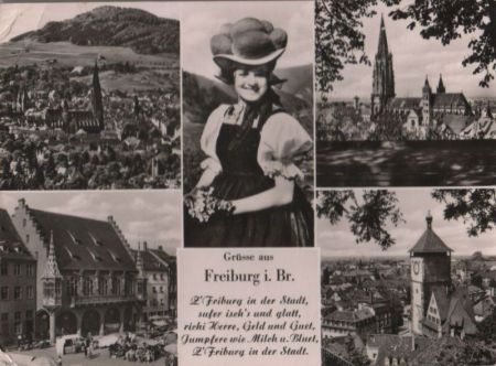 Freiburg - 5 Teilbilder - ca. 1965 Freiburg - 5 Teilbilder - ca. 1965