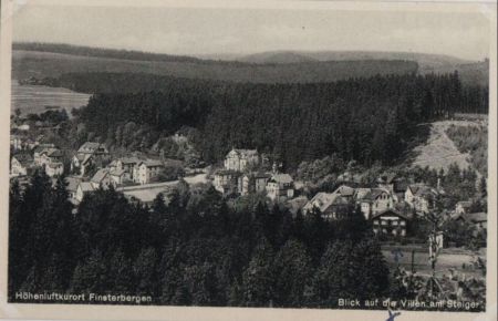 Finsterbergen - Blick auf die Villen am Steiger - ca. 1955 Finsterbergen - Blick auf die Villen am Steiger - ca. 1955