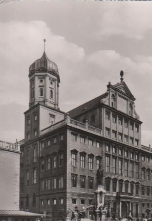 Augsburg - Rathaus und Augustusbrunnen - ca. 1965 Augsburg - Rathaus und Augustusbrunnen - ca. 1965