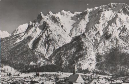 Mittenwald mit Karwendel - 1960 Mittenwald mit Karwendel - 1960