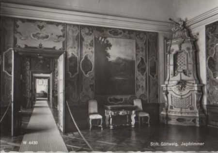 Österreich - Furth - Stift Göttweig - Jagdzimmer - ca. 1955 Österreich - Furth - Stift Göttweig - Jagdzimmer - ca. 1955