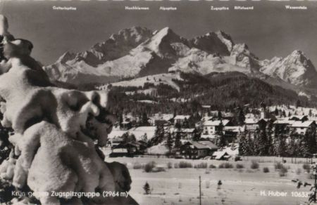 Krün - gegen die Zugspitzgruppe - 1971 Krün - gegen die Zugspitzgruppe - 1971