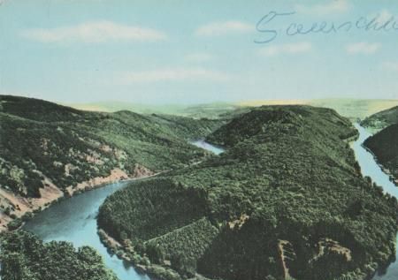 Nonnweiler - Saarschleife von Cloef bei Orscholz - ca. 1975 Nonnweiler - Saarschleife von Cloef bei Orscholz - ca. 1975