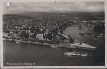 Koblenz - Deutsches Eck - 1937 Koblenz - Deutsches Eck - 1937
