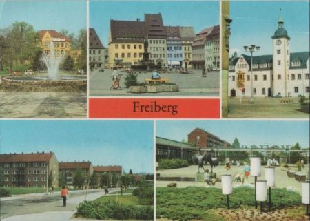 Freiberg - u.a. Neubaugebiet am Wasserberg - 1990 Freiberg - u.a. Neubaugebiet am Wasserberg - 1990