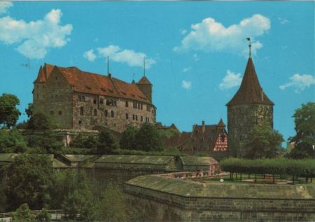 Nürnberg - Kaiserburg von Westen - ca. 1975 Nürnberg - Kaiserburg von Westen - ca. 1975