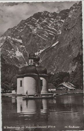 Schönau - St. Bartholomä - mit Watzmann-Ostwand - ca. 1960 Schönau - St. Bartholomä - mit Watzmann-Ostwand - ca. 1960
