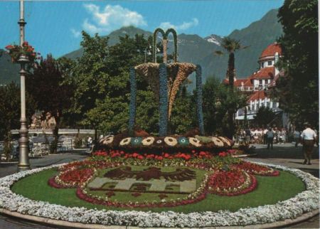 Italien - Meran - Merano - Promenade mit Kurhaus - ca. 1980 Italien - Meran - Merano - Promenade mit Kurhaus - ca. 1980