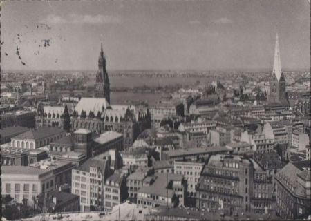 Hamburg - Blick auf Innenstadt - 1958 Hamburg - Blick auf Innenstadt - 1958