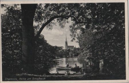 Chemnitz - Partie am Schloßteich - ca. 1950 Chemnitz - Partie am Schloßteich - ca. 1950