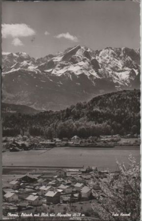 Oberau - Blick zur Alpspitze - 1958 Oberau - Blick zur Alpspitze - 1958