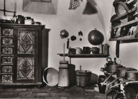 Österreich - Nabburg-Perschen - Bauernmuseum, Küche - ca. 1965 Österreich - Nabburg-Perschen - Bauernmuseum, Küche - ca. 1965