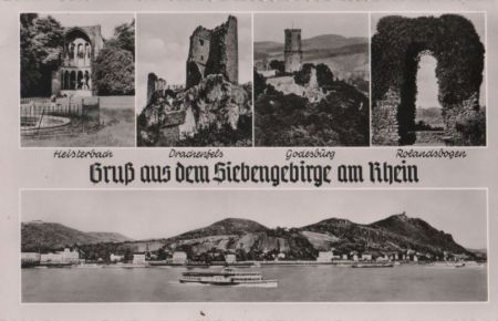 Siebengebirge - u.a. Drachenfels - ca. 1960 Siebengebirge - u.a. Drachenfels - ca. 1960
