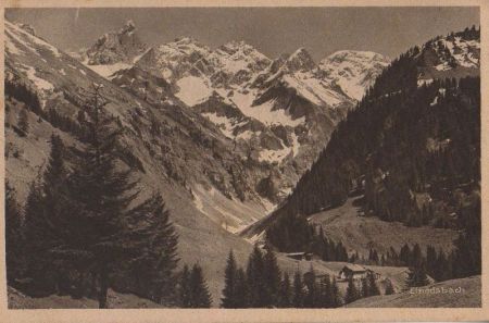 Oberstdorf-Einödsbach - mit Mädelegabelgruppe - 1925 Oberstdorf-Einödsbach - mit Mädelegabelgruppe - 1925