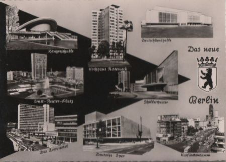 Berlin, Westteil - u.a. Hochhaus Roseneck - ca. 1965 Berlin, Westteil - u.a. Hochhaus Roseneck - ca. 1965