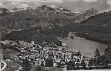Schweiz - St. Moritz - mit Languardkette - ca. 1960 Schweiz - St. Moritz - mit Languardkette - ca. 1960