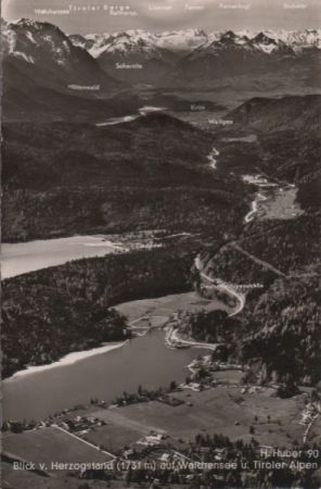 Walchensee - Blick vom Herzogenstand - ca. 1955 Walchensee - Blick vom Herzogenstand - ca. 1955