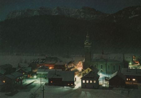Österreich - Bezau - mit Kanisfluh bei Nacht - ca. 1985 Österreich - Bezau - mit Kanisfluh bei Nacht - ca. 1985