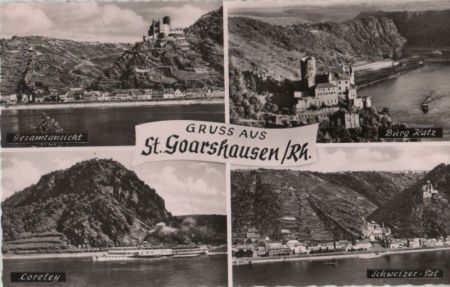 St. Goarshausen - u.a. Gesamtansicht - 1955 St. Goarshausen - u.a. Gesamtansicht - 1955