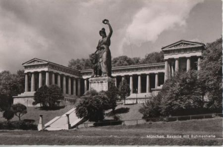München - Bavaria mit Ruhmeshalle - ca. 1960 München - Bavaria mit Ruhmeshalle - ca. 1960