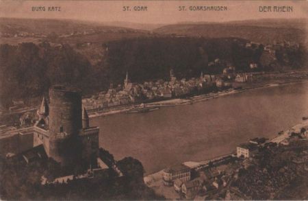 St. Goar - mit Burg Katz - ca. 1935 St. Goar - mit Burg Katz - ca. 1935