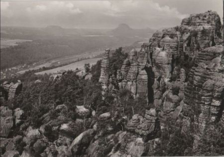 Sächsische Schweiz - Schrammsteine mit Elbtal - 1983 Sächsische Schweiz - Schrammsteine mit Elbtal - 1983