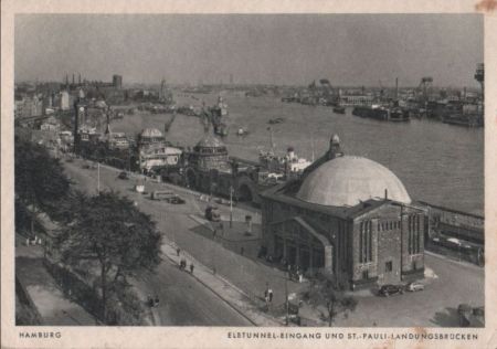 Hamburg - Elbtunnel-Eingang - ca. 1955 Hamburg - Elbtunnel-Eingang - ca. 1955