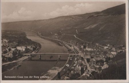 Bernkastel-Kues - von der Burg gesehen - ca. 1950 Bernkastel-Kues - von der Burg gesehen - ca. 1950