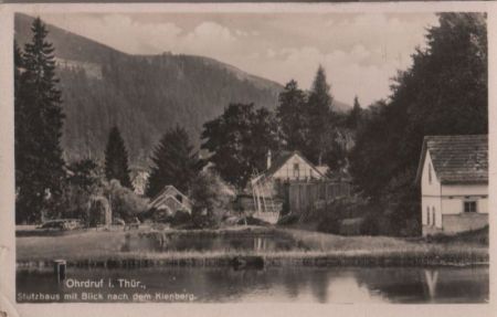 Ohrdruf - Stutzhaus mit Blick nach dem Kienberg - 1952 Ohrdruf - Stutzhaus mit Blick nach dem Kienberg - 1952