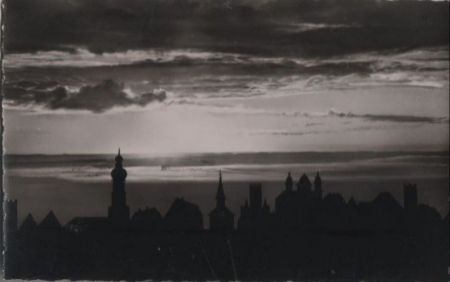 Landsberg - Abend über den Zinnen - ca. 1960 Landsberg - Abend über den Zinnen - ca. 1960