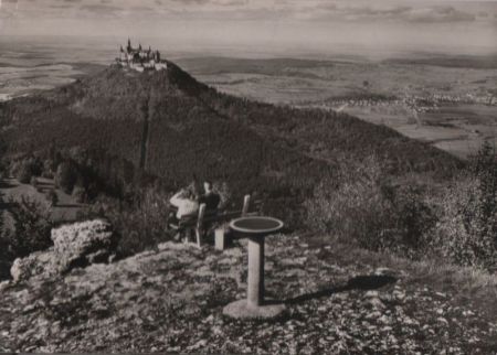 Burg Hohenzollern bei Bisingen - vom Zellerhorn - 1956 Burg Hohenzollern bei Bisingen - vom Zellerhorn - 1956