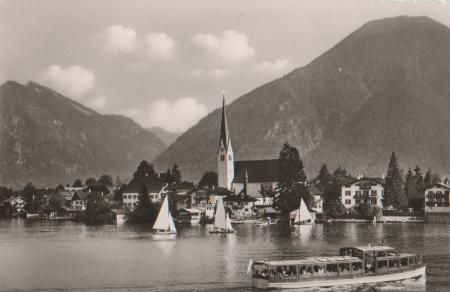 Rottach-Egern - Rottach Egern mit Wallberg - ca. 1955 Rottach-Egern - Rottach Egern mit Wallberg - ca. 1955