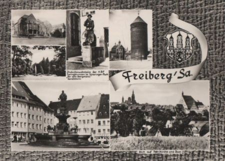 Freiberg - u.a. Blick auf Petrikirche und Dom - 1967 Freiberg - u.a. Blick auf Petrikirche und Dom - 1967