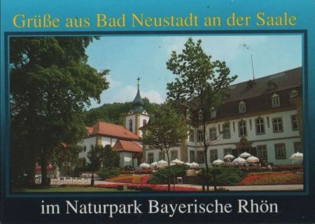 Bad Neustadt - Kurpark mit Schloßkapelle - ca. 1985 Bad Neustadt - Kurpark mit Schloßkapelle - ca. 1985