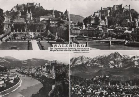 Österreich - Salzburg - mit 4 Bildern - ca. 1960 Österreich - Salzburg - mit 4 Bildern - ca. 1960