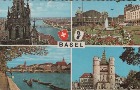 Schweiz - Basel - mit 4 Bildern - ca. 1960 Schweiz - Basel - mit 4 Bildern - ca. 1960