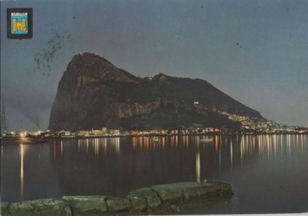Großbritannien - Gibraltar - Vista nocturna - ca. 1980 Großbritannien - Gibraltar - Vista nocturna - ca. 1980