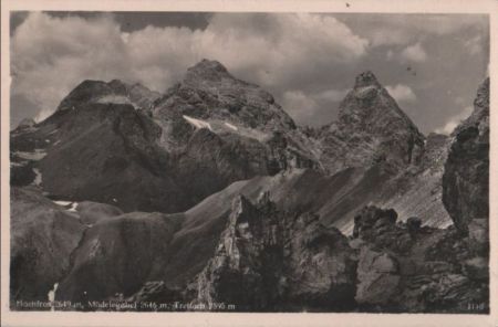 Mädelegabel - Hochfrott - Trettach - ca. 1955 Mädelegabel - Hochfrott - Trettach - ca. 1955