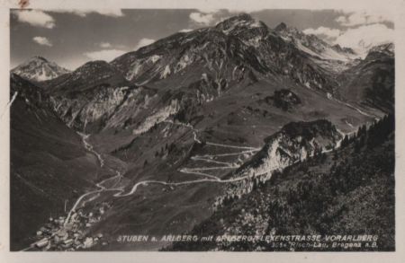 Österreich - Stuben - Arlberg-Flexenstraße - ca. 1950 Österreich - Stuben - Arlberg-Flexenstraße - ca. 1950
