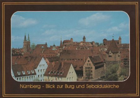 Nürnberg - Burg und Sebalduskirche - ca. 1990 Nürnberg - Burg und Sebalduskirche - ca. 1990