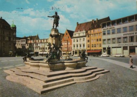 Augsburg - Augustusbrunnen - 1970 Augsburg - Augustusbrunnen - 1970