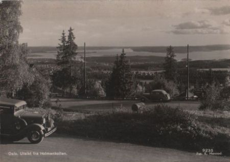 Norwegen - Oslo - Utsikt fra Holmenkollen - ca. 1955 Norwegen - Oslo - Utsikt fra Holmenkollen - ca. 1955