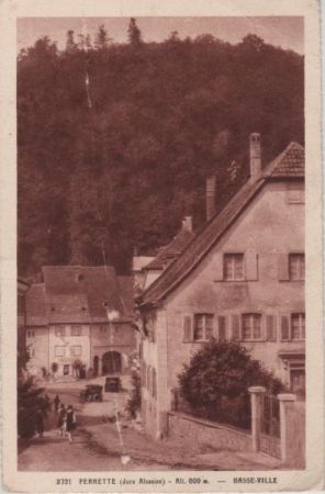 Frankreich - Ferrette - Basse-Ville - ca. 1950 Frankreich - Ferrette - Basse-Ville - ca. 1950