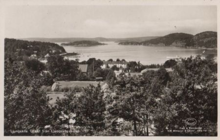 Schweden - Ljungskile - Utsikt fran Ljungskileskolan - ca. 1960 Schweden - Ljungskile - Utsikt fran Ljungskileskolan - ca. 1960