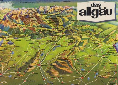 Allgäu - Reliefkarte - 1970 Allgäu - Reliefkarte - 1970