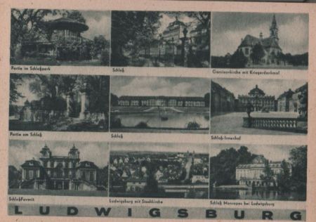 Ludwigsburg - u.a. Schloss - ca. 1950 Ludwigsburg - u.a. Schloss - ca. 1950