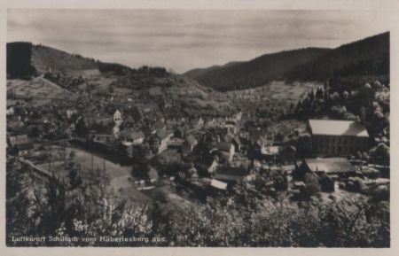 Schiltach - vom Häberlesberg - ca. 1955 Schiltach - vom Häberlesberg - ca. 1955