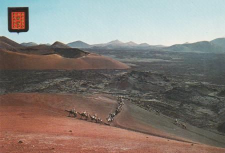 Spanien - Lanzarote - Caravan to the Mountain of the Fire - ca. 1980 Spanien - Lanzarote - Caravan to the Mountain of the Fire - ca. 1980